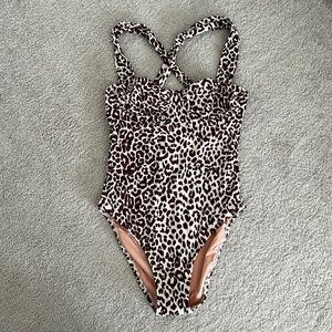 NWT JCrew leopard swimsuit size 8